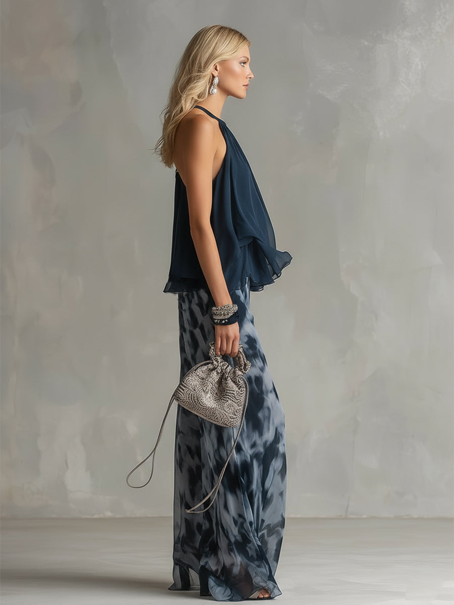 Élise | Conjunto elegante y ligero con top fluido y pantalones anchos
