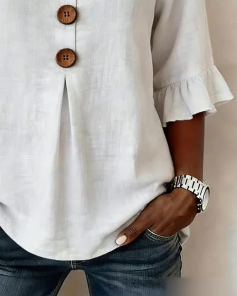 Sophia - Blusa con botones de madera