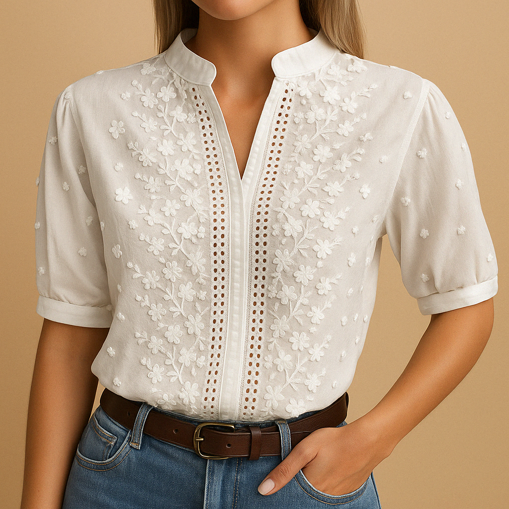 Élise | Blusa blanca de moda