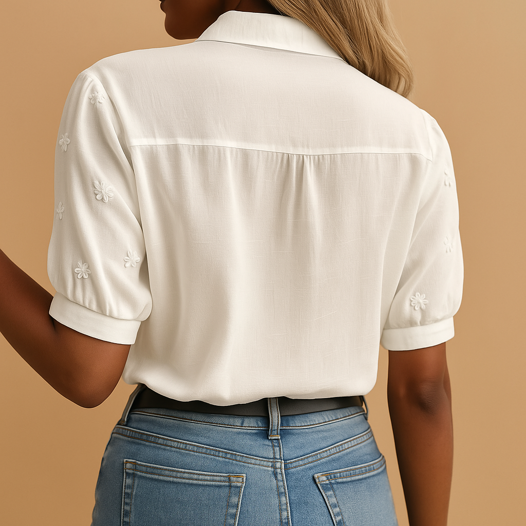 Élise | Blusa blanca de moda