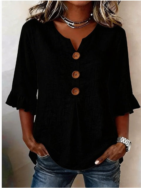 Sophia - Blusa con botones de madera
