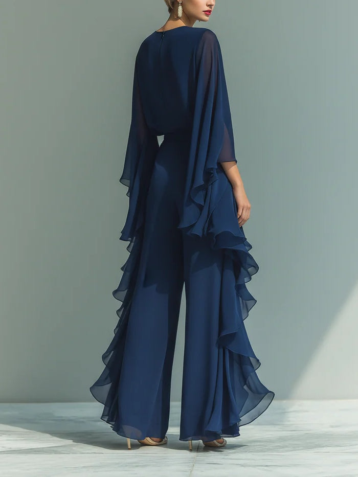 Aurora | Conjunto elegante de chiffón con volante