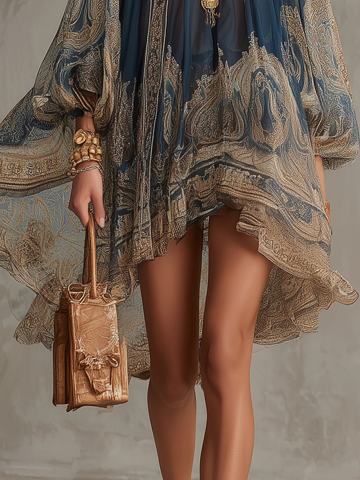 Naomi - Vestido corto con dobladillo irregular.