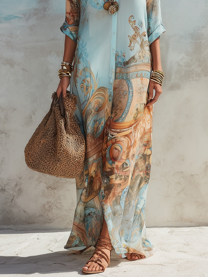 Lania | Vestido Maxi de Verano: Elegancia y Comodidad para Días Soleados
