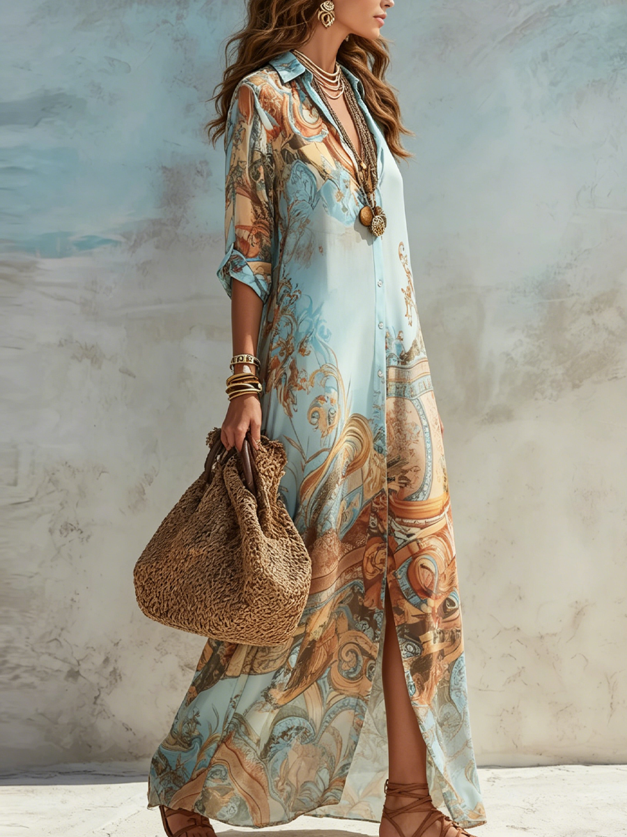 Lania | Vestido Maxi de Verano: Elegancia y Comodidad para Días Soleados