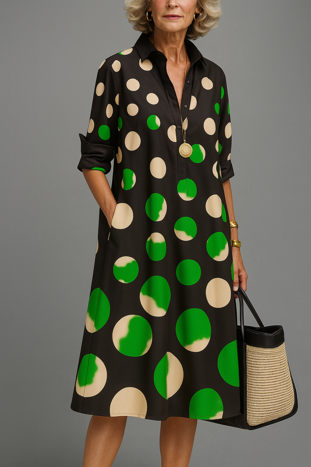 Naomi | Vestido midi curado y estiloso