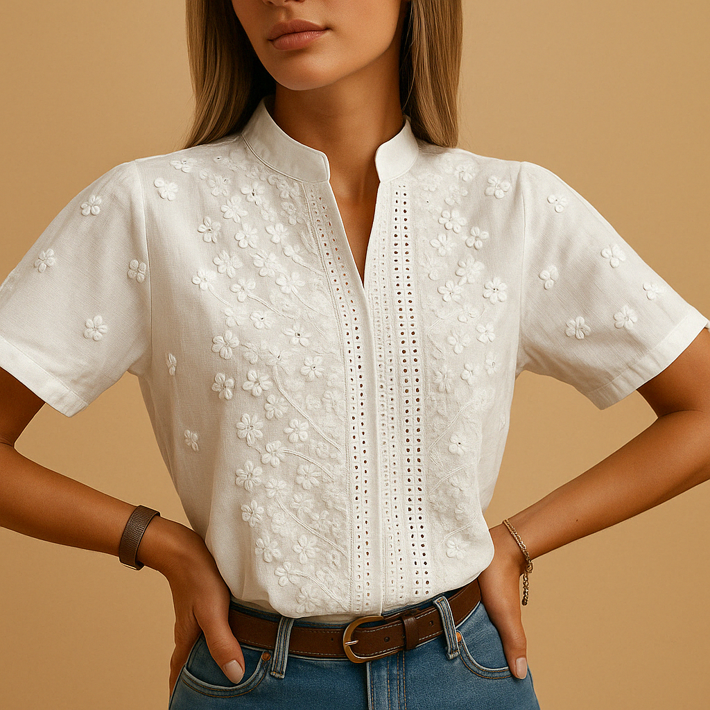 Élise | Blusa blanca de moda