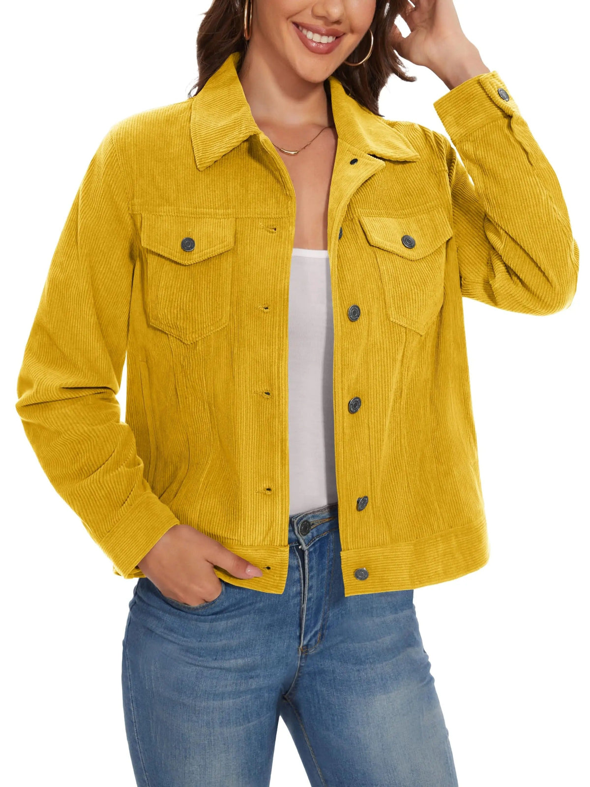 Chaqueta de pana y denim